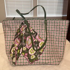 Vera Bradley Double-Take Tote and Zip Puch Olivia Pink